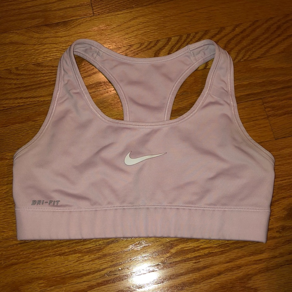 Pink Nike sports bra